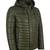 Men's olive green leather genuine timeless style puffer jacket