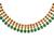 Green color necklace set with earrings & maang tikka | kundan & agate stone | antique gold plating