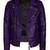 Men's purple leather quilted minimal design real lambskin jacket