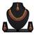 Maroon color necklace set with earrings & maang tikka | kundan & agate stone | antique gold plating