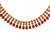 Maroon color necklace set with earrings & maang tikka | kundan & agate stone | antique gold plating