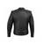 Men's black leather silver zip premium quality biker jacket