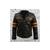 Men's black leather designer style genuine strip biker jacket