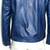Men's black leather designer style genuine strip biker jacket