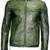 Men's green leather iconic look lambskin biker jacket