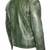 Men's green leather iconic look lambskin biker jacket