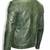 Men's green leather iconic look lambskin biker jacket