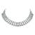 White color necklace set with earrings & maang tikka | kundan & agate stone | silver plating