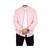 Men's pink genuine leather bomber jacket daily wear