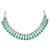 Pista color necklace set with earrings & maang tikka | kundan & agate stone | silver plating