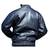Men's navy blue genuine leather bomber premium finish jacket