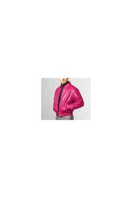 Men's pink leather lambskin bomber everyday wear jacket 1