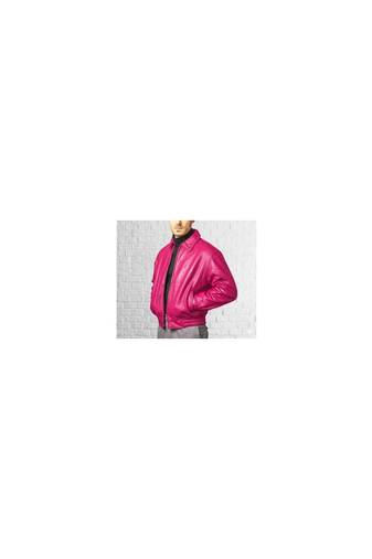 Men's pink leather lambskin bomber everyday wear jacket