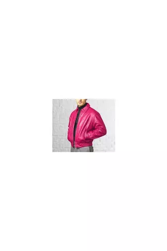 Men's pink leather lambskin bomber everyday wear jacket