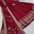 Maroon zari embroidered blooming gown with dupatta