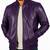 Men's purple leather casual style bomber biker jacket