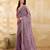 Purple Silk Blend Beads Embroidery With Sequence Work Saree with Unstitch Blouse Piece For Women