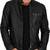 Men's cafe racer genuine leather black jacket iconic look
