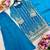 teal color embroidery sequin work satin silk blend kurti palazzo set