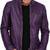 Men's purple real genuine leather classic design cafe racer jacket