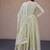Pista green embroidered fendi silk gwon with dupatta