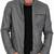 Men's grey leather real genuine everyday wear cafe racer jacket