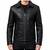 Men's black leather handcrafted real lambskin casual jacket
