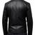 Men's black leather handcrafted real lambskin casual jacket