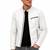 Men's white leather tailored look real lambskin biker jacket