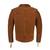 Men's brown suede leather motorcycle style biker jacket
