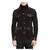 Men's brown leather flap pocket style jacket premium finish