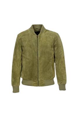 Men's genuine suede leather everyday wear bomer jacket 1