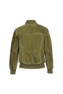 Men's genuine suede leather everyday wear bomer jacket 3