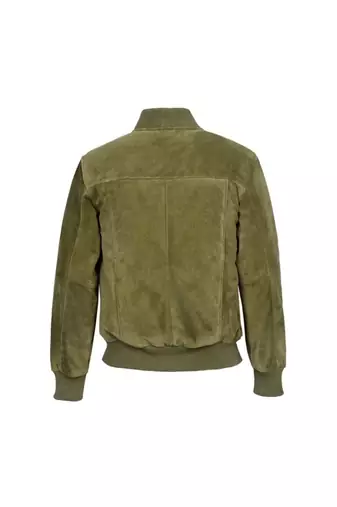 Men's genuine suede leather everyday wear bomer jacket