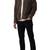 Men's brown suede leather tailored look cafe racer biker jacket