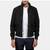 Men's black suede leather bomber biker jacket street style