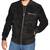 Men's black suede leather minimal design bomber jacket