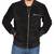 Men's black suede leather minimal design bomber jacket