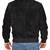 Men's black suede leather minimal design bomber jacket