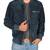 Men's navy blue leather premium quality bomber jacket