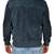 Men's navy blue leather premium quality bomber jacket