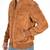 Men's tan suede leather smart casual bomber biker jacket