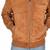 Men's tan suede leather smart casual bomber biker jacket