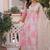 Digital print & embroidered russian silk gown & dupatta