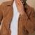 Men's tan suede leather everyday wear classic design jacket