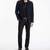 Men's suede leather navy blue casual button style  coat jacket