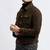 Men's brown suede leather handcrafted button style trucker jacket
