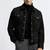 Men's black suede leather tailored look button style jacket