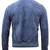 Men's navy blue suede leather minimal design bomber jacket