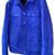 Men's leather designer style blue suede cafe racer jacket